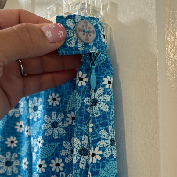 Christopher & Banks Floral Maxi Light Blue Y2K Size 10 - Picture 4 of 6